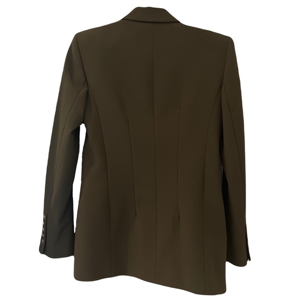 BRAND NEW ZARA BLAZER - XS - TAILORED BLAZER WITH BUTTONS- KHAKI - Picture 3 of 6